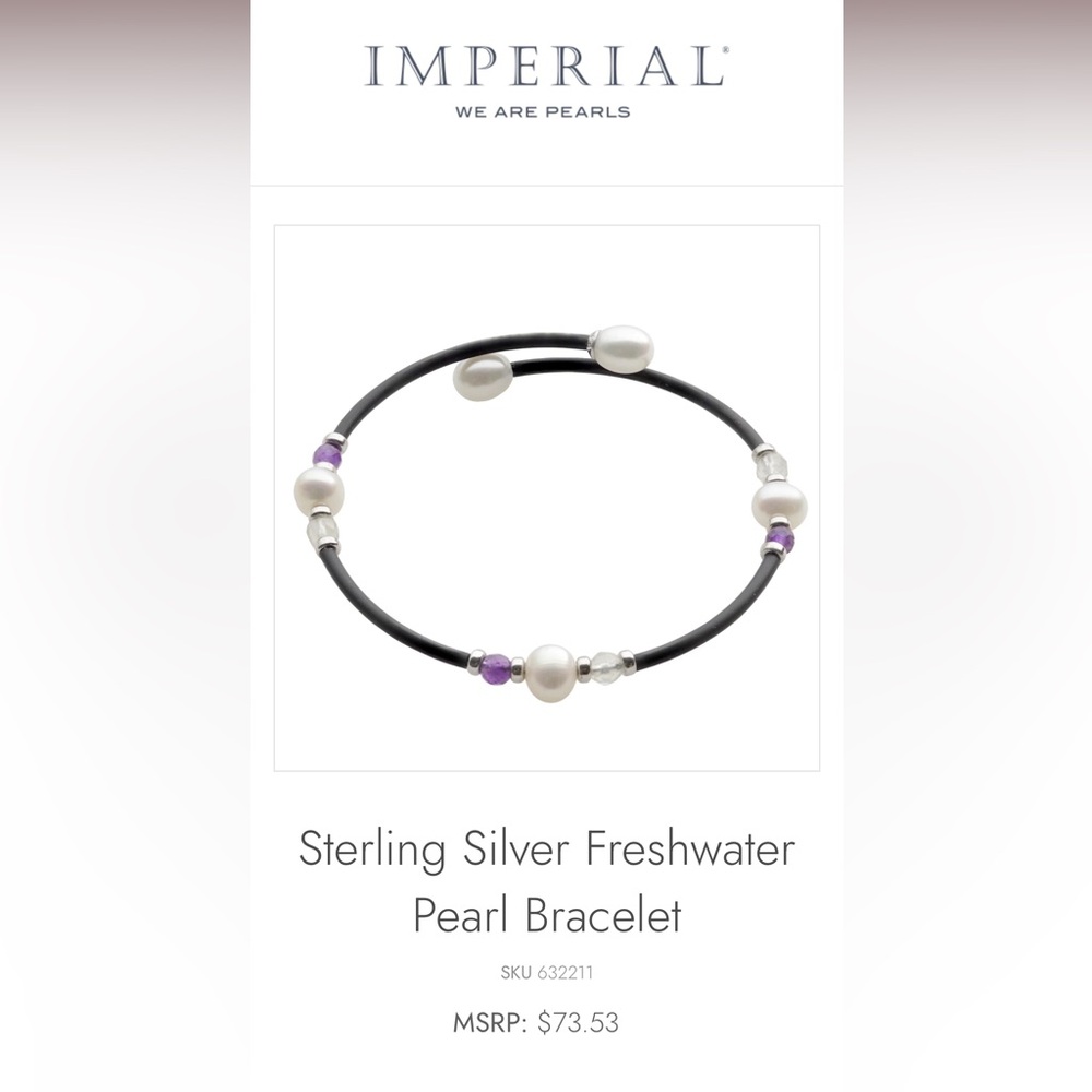 IMPERIAL Sterling Silver Freshwater Pearl Bracelet